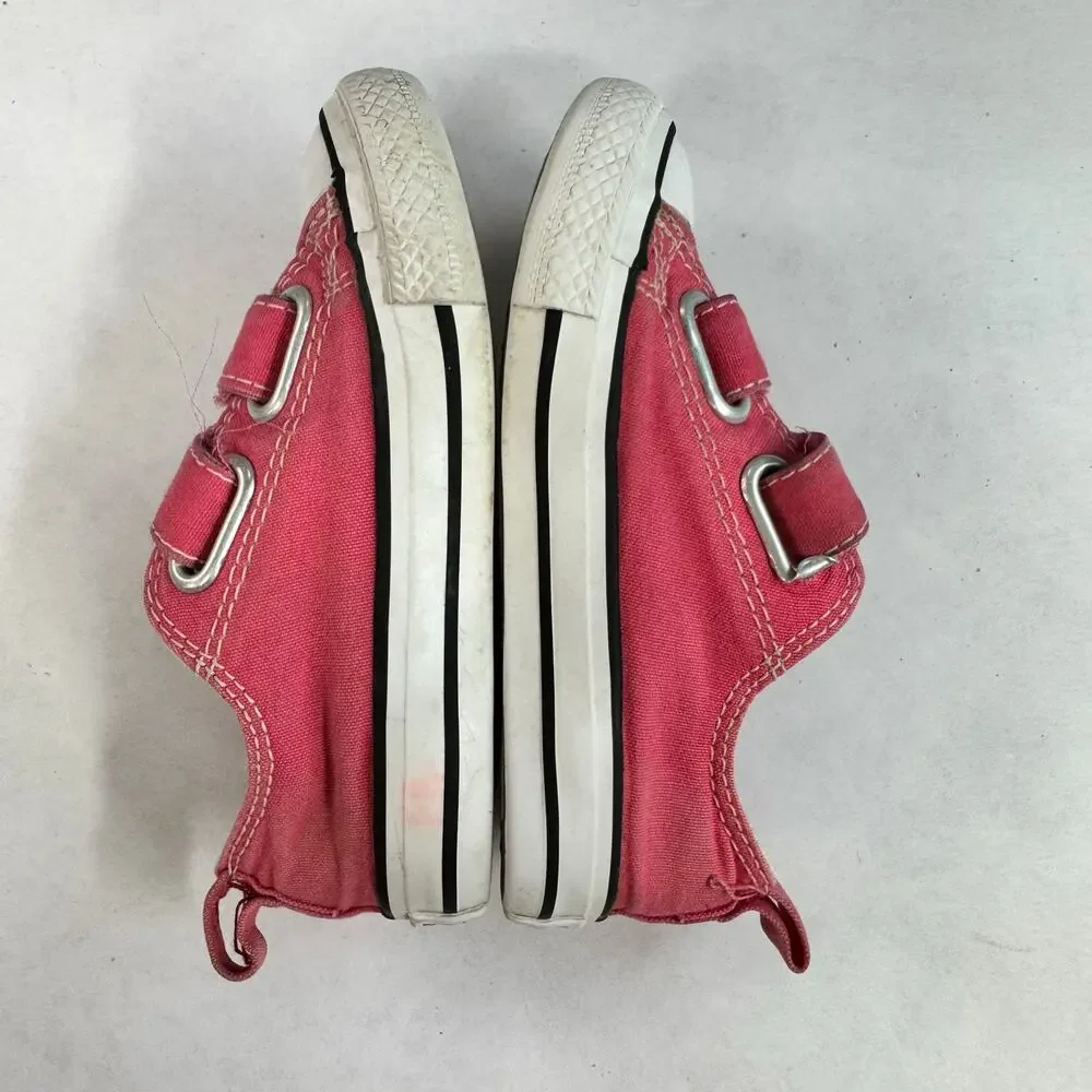 CONVERSE SHOES LITTLE KIDS 6C CHUCK‎ TAYLOR ALL STAR HOOK AND LOOP OX PINK